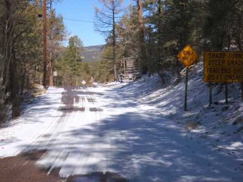 The road out of Pinos Altos.